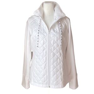 Fila White Quilted Hoodie